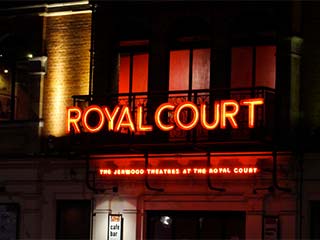 Royal Court Theatre neon sign