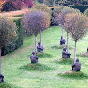 Sculptures by Jaume Plensa at Yorkshire Sculpture Park