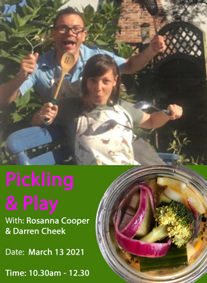 Rosanna, Darren and a jar of pickles